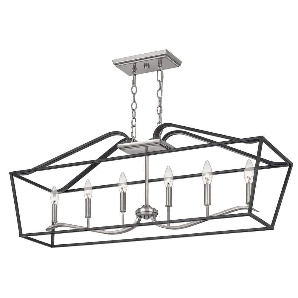 Catalina 6-Light Matte Black Chandelier by Quoizel 4 Catalina 6-Light Matte Black Chandelier by Quoizel - Image 2
