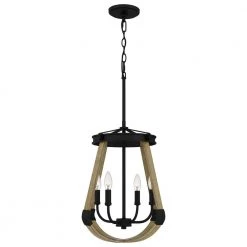 Demura 4-Light Matte Black Candlestick Pendant Light by Quoizel -Quoizel Sales matte black quoizel chandeliers dma2816mbk 4f 1000