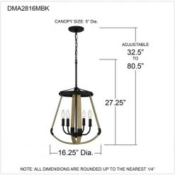 Demura 4-Light Matte Black Candlestick Pendant Light by Quoizel -Quoizel Sales matte black quoizel chandeliers dma2816mbk 76 1000