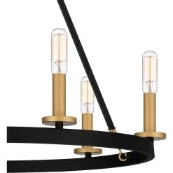 Graylyn 6-Light Matte Black Chandelier by Quoizel -Quoizel Sales matte black quoizel chandeliers gra5024mbk 44 1000