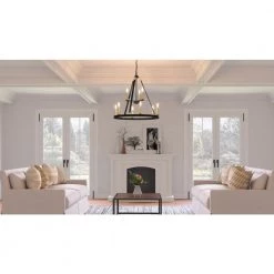 Graylyn 9-Light Matte Black Chandelier by Quoizel -Quoizel Sales matte black quoizel chandeliers gra5029mbk 31 1000