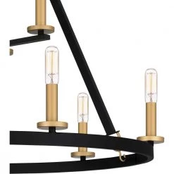 Graylyn 9-Light Matte Black Chandelier by Quoizel -Quoizel Sales matte black quoizel chandeliers gra5029mbk 44 1000