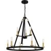 Graylyn 9-Light Matte Black Chandelier by Quoizel
