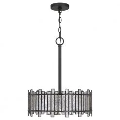 Hartman 3-Light Matte Black Pendant by Quoizel -Quoizel Sales matte black quoizel chandeliers hrt2816mbk c3 1000