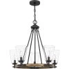 Hearst 5-Light Matte Black Chandelier by Quoizel -Quoizel Sales matte black quoizel chandeliers hst5025mbk 64 1000