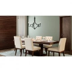 Mabel 5-Light Matte Black Chandelier by Quoizel -Quoizel Sales matte black quoizel chandeliers mab5026mbk 31 1000