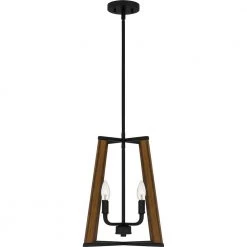 Mayline 4-Light Matte Black Lantern Pendant by Quoizel -Quoizel Sales matte black quoizel chandeliers mal2816mbk 1f 1000