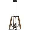 Mayline 4-Light Matte Black Lantern Pendant by Quoizel -Quoizel Sales matte black quoizel chandeliers mal2816mbk 64 1000