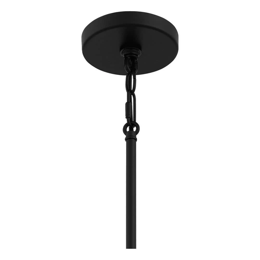 McIntire 3-Light Matte Black Shaded Pendant Light by Quoizel 6 McIntire 3-Light Matte Black Shaded Pendant Light by Quoizel - Image 4