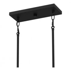 McIntire 4-Light Matte Black Island Chandelier by Quoizel -Quoizel Sales matte black quoizel chandeliers mci433mbk 76 1000