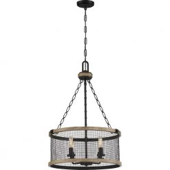 McCrady 4-Light Matte Black Pendant by Quoizel