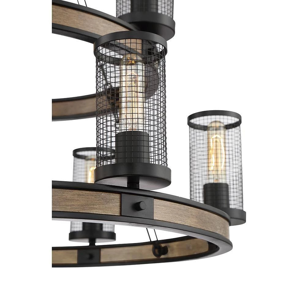 McCrady 9-Light Matte Black Chandelier by Quoizel 7 McCrady 9-Light Matte Black Chandelier by Quoizel - Image 5
