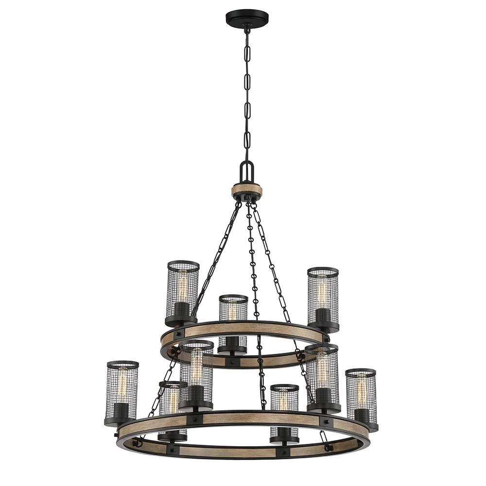 McCrady 9-Light Matte Black Chandelier by Quoizel 6 McCrady 9-Light Matte Black Chandelier by Quoizel - Image 4