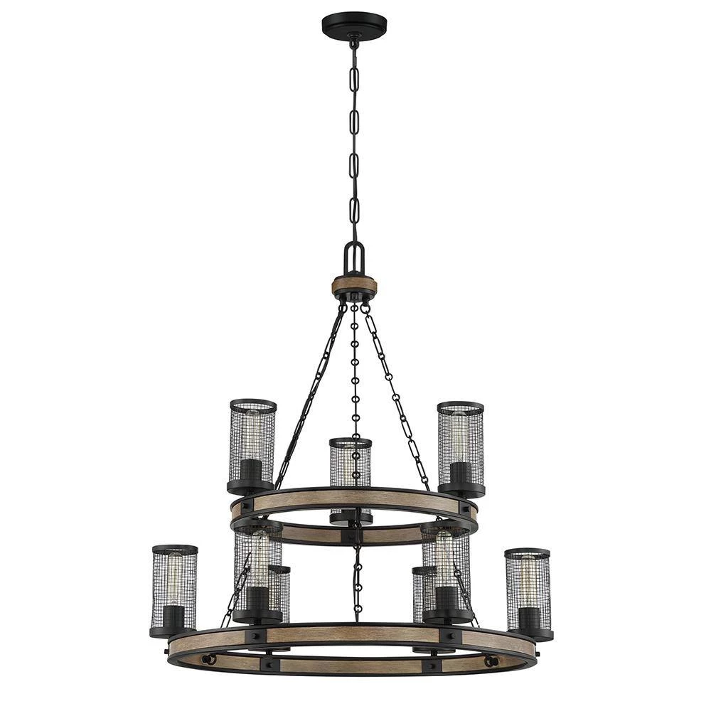 McCrady 9-Light Matte Black Chandelier by Quoizel 5 McCrady 9-Light Matte Black Chandelier by Quoizel - Image 3