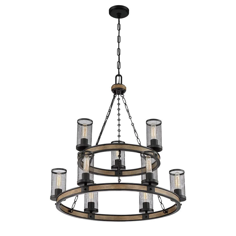 McCrady 9-Light Matte Black Chandelier by Quoizel 4 McCrady 9-Light Matte Black Chandelier by Quoizel - Image 2