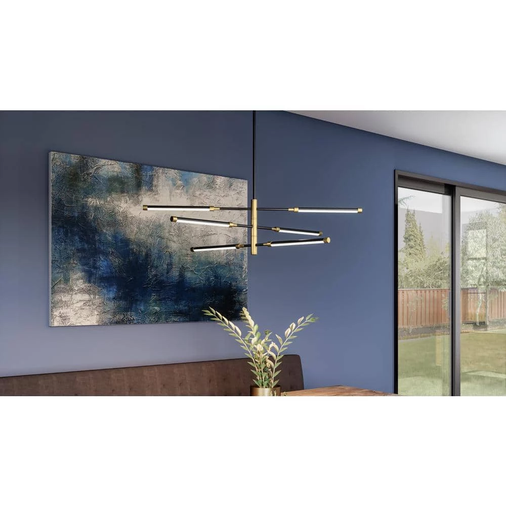 Azalea Integrated LED Matte Black Island Chandelier by Quoizel 4 Azalea Integrated LED Matte Black Island Chandelier by Quoizel - Image 2