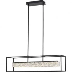 Dazzle Integrated LED Matte Black Chandelier by Quoizel