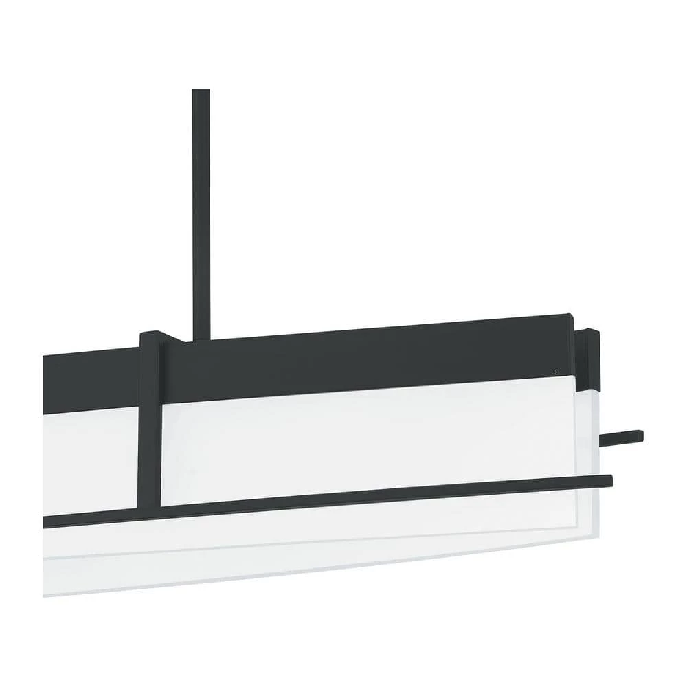 Lander 2-Light Integrated LED Matte Black Chandelier by Quoizel 8 Lander 2-Light Integrated LED Matte Black Chandelier by Quoizel - Image 6