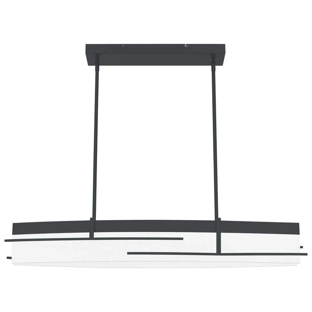 Lander 2-Light Integrated LED Matte Black Chandelier by Quoizel 5 Lander 2-Light Integrated LED Matte Black Chandelier by Quoizel - Image 3