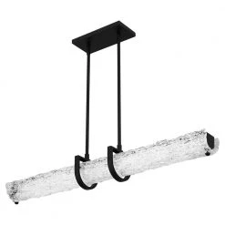 Pell 38 in. Matte Black LED Chandelier by Quoizel -Quoizel Sales matte black quoizel chandeliers pcpll138mbk 1f 1000