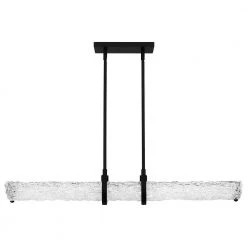 Pell 38 in. Matte Black LED Chandelier by Quoizel -Quoizel Sales matte black quoizel chandeliers pcpll138mbk 4f 1000