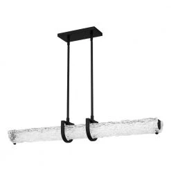 Pell 38 in. Matte Black LED Chandelier by Quoizel