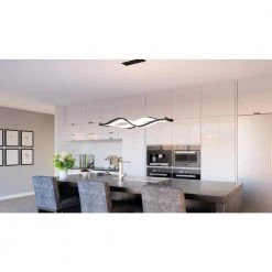 Saratoga 38 in. Matte Black LED Chandelier by Quoizel -Quoizel Sales matte black quoizel chandeliers pcstg138mbk 31 1000