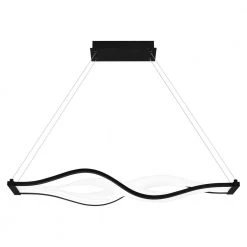 Saratoga 38 in. Matte Black LED Chandelier by Quoizel -Quoizel Sales matte black quoizel chandeliers pcstg138mbk 4f 1000