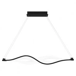 Saratoga 38 in. Matte Black LED Chandelier by Quoizel