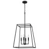 Prescott 4-Light Matte Black Cage Pendant Light by Quoizel