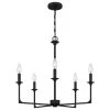 Prescott 5-Light Matte Black Candlestick Chandelier by Quoizel -Quoizel Sales matte black quoizel chandeliers prc5026mbk 64 1000