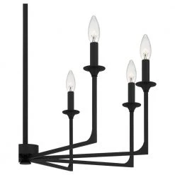 Prescott 8-Light Matte Black Candlestick Chandelier by Quoizel 15 Prescott 8-Light Matte Black Candlestick Chandelier by Quoizel -Quoizel Sales matte black quoizel chandeliers prc5032mbk 1f 1000