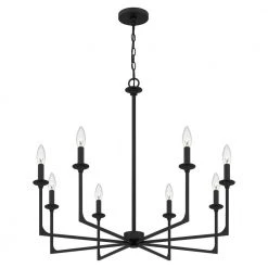 Prescott 8-Light Matte Black Candlestick Chandelier by Quoizel 16 Prescott 8-Light Matte Black Candlestick Chandelier by Quoizel -Quoizel Sales matte black quoizel chandeliers prc5032mbk 44 1000