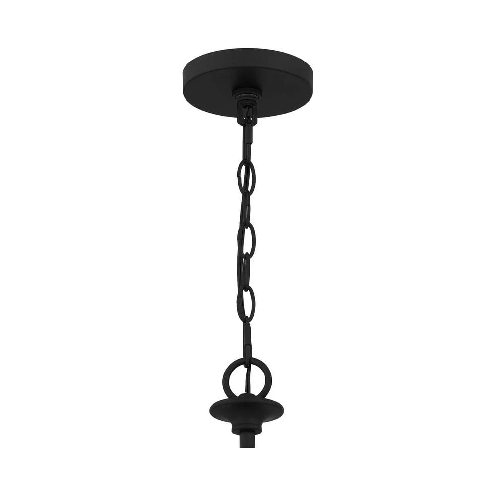 Prescott 8-Light Matte Black Candlestick Chandelier by Quoizel 6 Prescott 8-Light Matte Black Candlestick Chandelier by Quoizel - Image 4