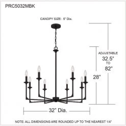 Prescott 8-Light Matte Black Candlestick Chandelier by Quoizel 18 Prescott 8-Light Matte Black Candlestick Chandelier by Quoizel -Quoizel Sales matte black quoizel chandeliers prc5032mbk 76 1000