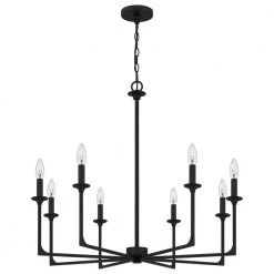 Prescott 8-Light Matte Black Candlestick Chandelier by Quoizel 13 Prescott 8-Light Matte Black Candlestick Chandelier by Quoizel -Quoizel Sales matte black quoizel chandeliers prc5032mbk c3 1000