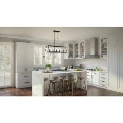 Prescott 5-Light Matte Black Island Chandelier by Quoizel -Quoizel Sales matte black quoizel chandeliers prc536mbk 31 1000