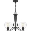Pruitt 3-Light Matte Black Chandelier by Quoizel -Quoizel Sales matte black quoizel chandeliers prus5022mbk 64 1000