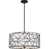 Newcastle 4-Light Matte Black Pendant by Quoizel -Quoizel Sales matte black quoizel chandeliers qop5274mbk 64 1000