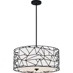 Newcastle 4-Light Matte Black Pendant by Quoizel -Quoizel Sales matte black quoizel chandeliers qop5274mbk c3 1000