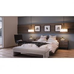 Lambeau 4-Light Matte Black Shaded Pendant by Quoizel -Quoizel Sales matte black quoizel chandeliers qop5606mbk 31 1000