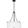Lambeau 4-Light Matte Black Shaded Pendant by Quoizel 2 Lambeau 4-Light Matte Black Shaded Pendant by Quoizel -Quoizel Sales matte black quoizel chandeliers qop5606mbk 64 1000