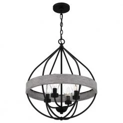 Tansy 4-Light Matte Black Pendant with Clear by Quoizel 15 Tansy 4-Light Matte Black Pendant with Clear by Quoizel -Quoizel Sales matte black quoizel chandeliers qp5339mbk 1f 1000