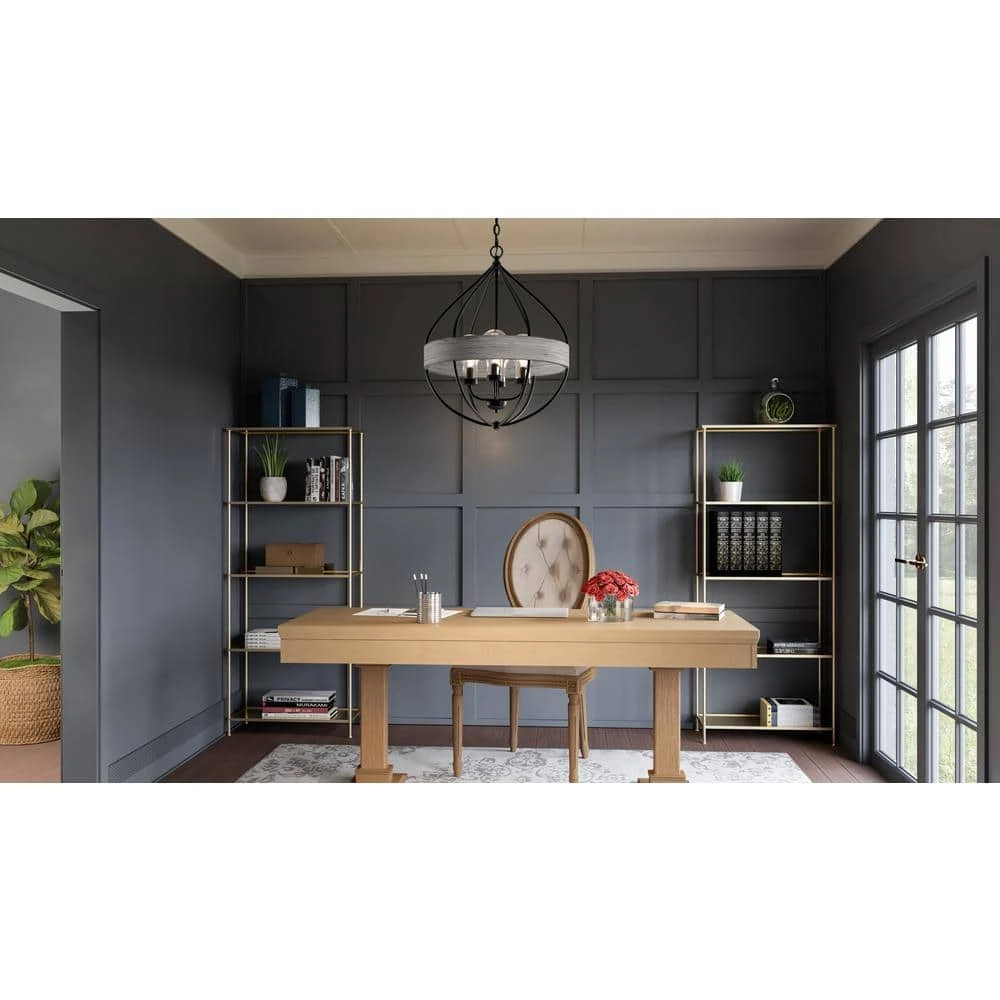 Tansy 4-Light Matte Black Pendant with Clear by Quoizel 11 Tansy 4-Light Matte Black Pendant with Clear by Quoizel - Image 9