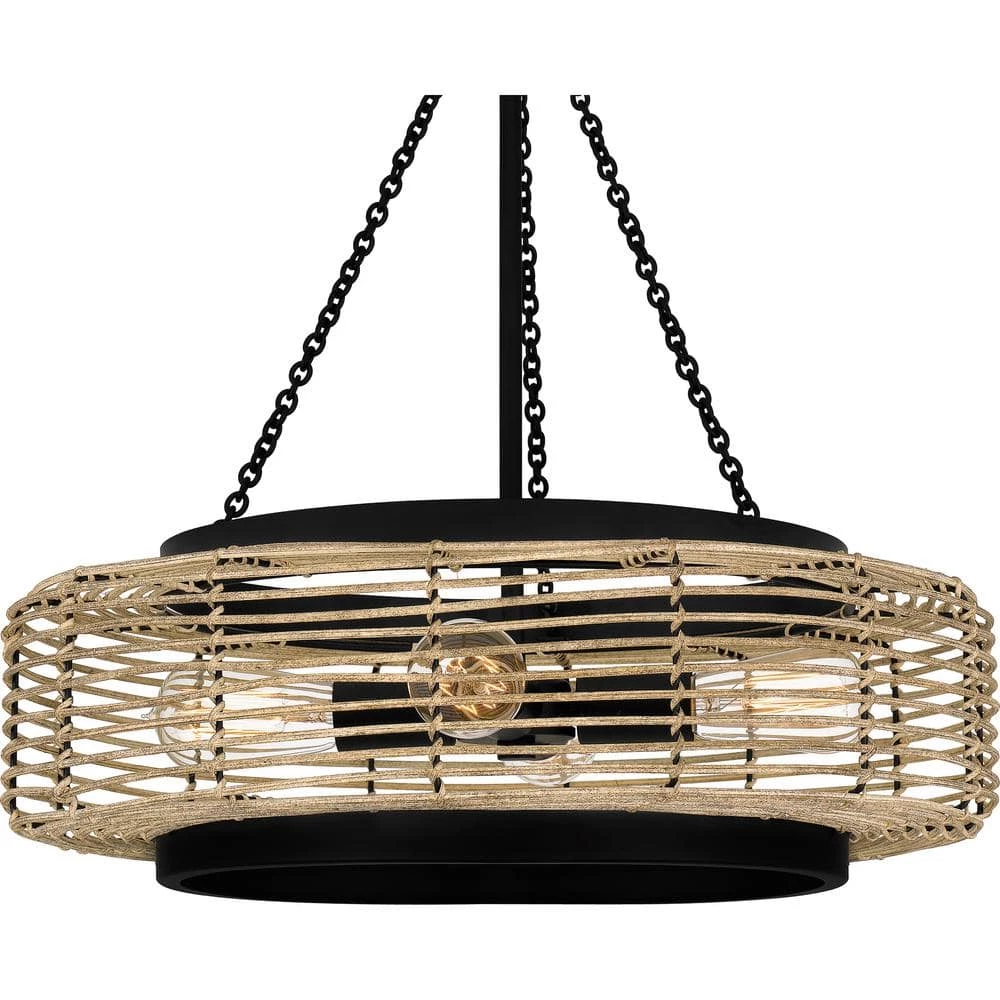 Waylon 4-Light Matte Black Standard Pendant by Quoizel 8 Waylon 4-Light Matte Black Standard Pendant by Quoizel - Image 6