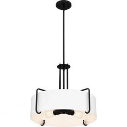 Hanley 4-Light Matte Black Standard Pendant by Quoizel 15 Hanley 4-Light Matte Black Standard Pendant by Quoizel -Quoizel Sales matte black quoizel chandeliers qp5596mbk 1f 1000
