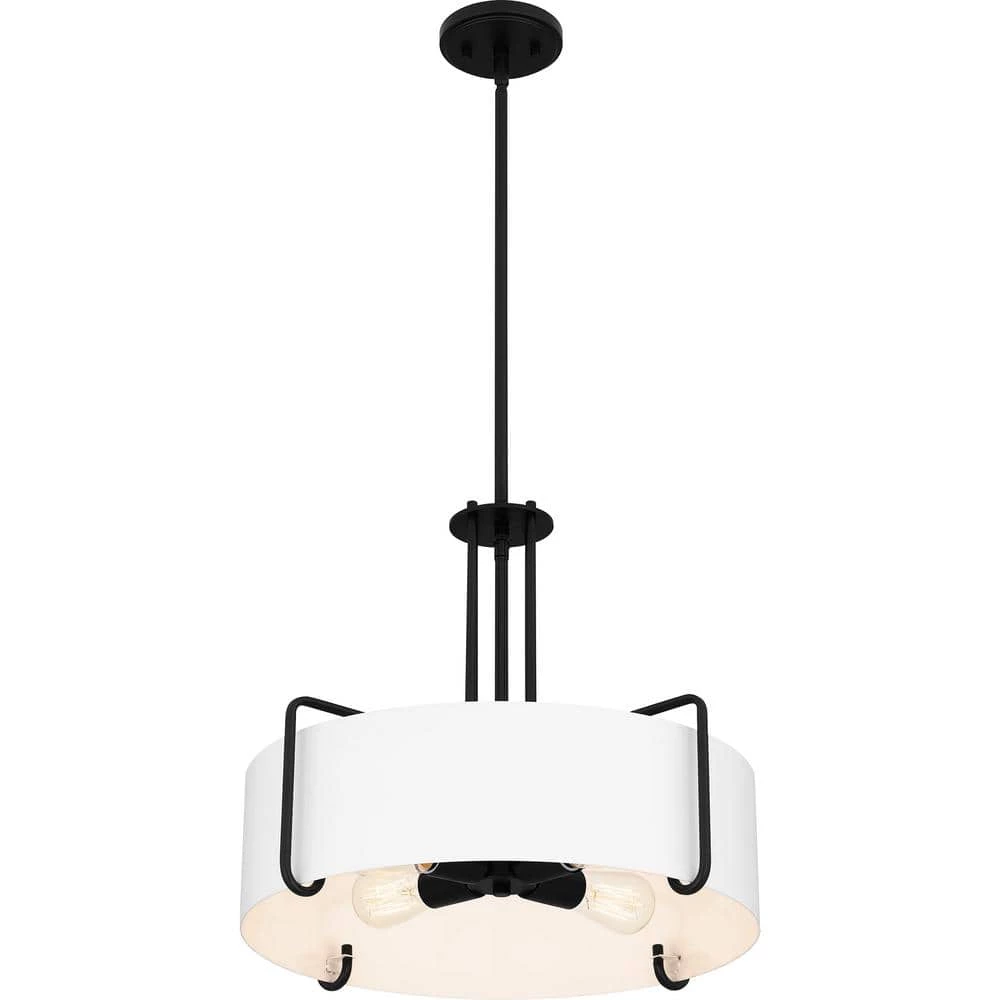 Hanley 4-Light Matte Black Standard Pendant by Quoizel 7 Hanley 4-Light Matte Black Standard Pendant by Quoizel - Image 5