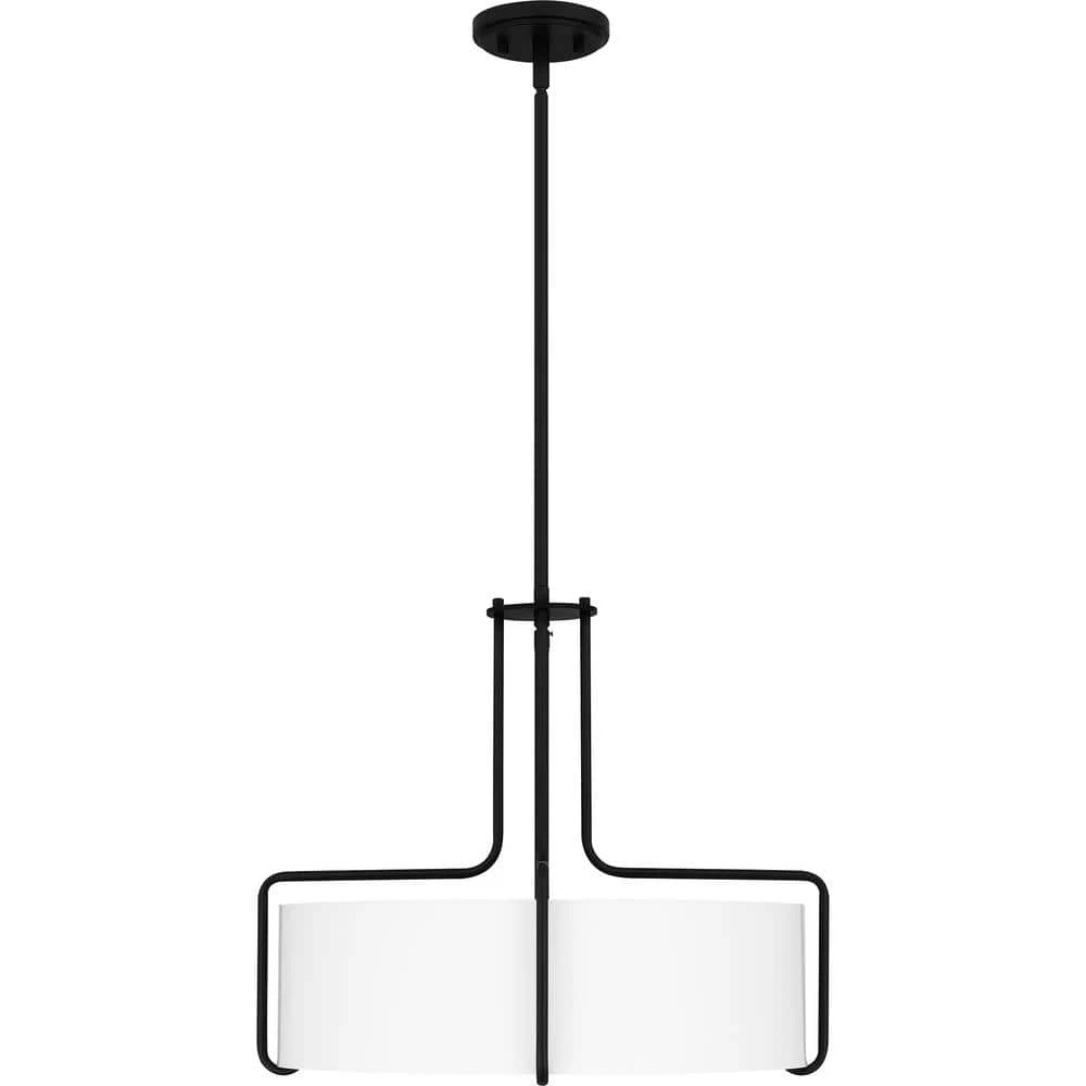 Hanley 4-Light Matte Black Standard Pendant by Quoizel 6 Hanley 4-Light Matte Black Standard Pendant by Quoizel - Image 4