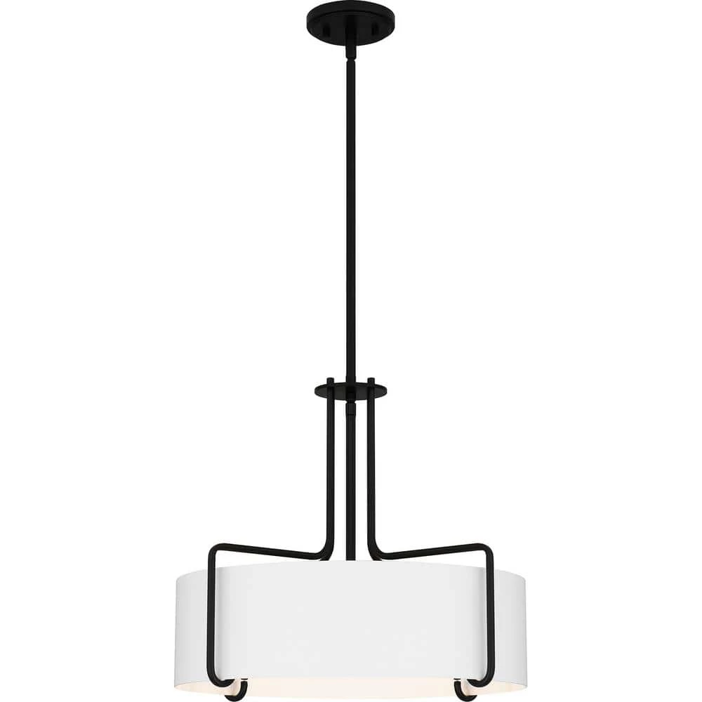 Hanley 4-Light Matte Black Standard Pendant by Quoizel 3 Hanley 4-Light Matte Black Standard Pendant by Quoizel