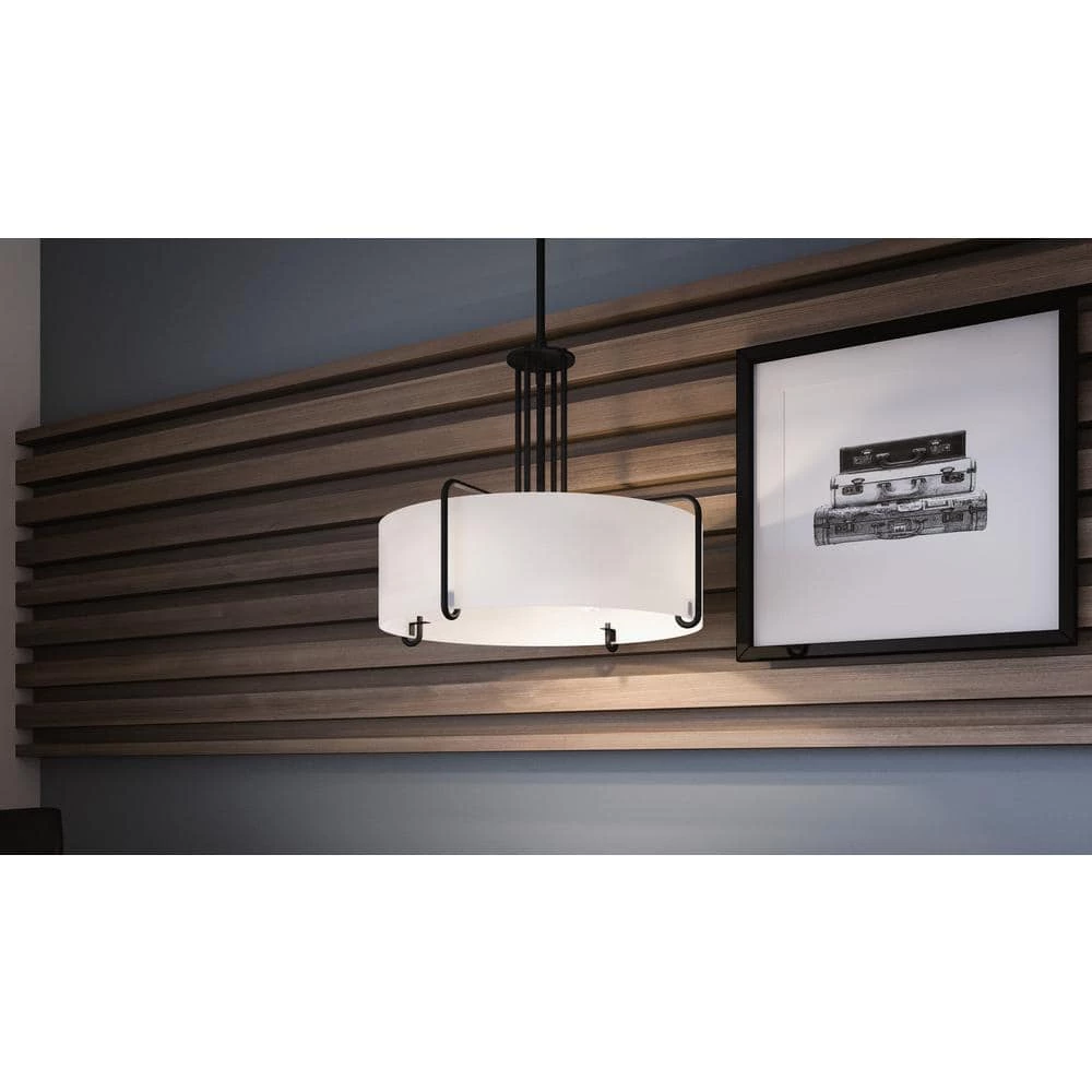 Hanley 4-Light Matte Black Standard Pendant by Quoizel 4 Hanley 4-Light Matte Black Standard Pendant by Quoizel - Image 2